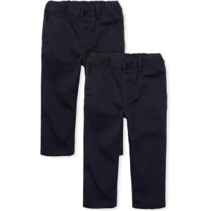 The Children’S Place Girls Chino Shorts(New Navy 2-pack)