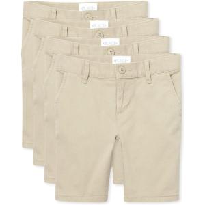 The Children’S Place Girls Chino Shorts(Sandy 4-pack)