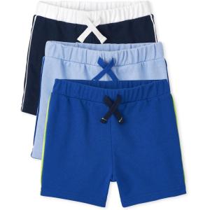 The Children’s Place Baby Boys’ and Toddler Active Knit Shorts(Blue 3-pack)