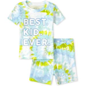 The Children’s Place Baby Girls’ and Toddler Tie Front Denim Pull On Shorts(Blue Tie Dye)