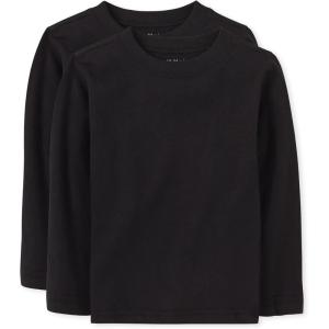 The Children’s Place Baby-Boys and Toddler Basic Long Sleeve Tees(Black 2-pack)