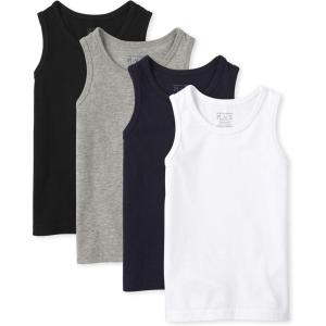 The Children’s Place Baby-Boys and Toddler Boys Mix and Match Tank Top(Black/New Navy/Smoke/White 4-pack)