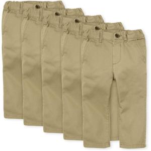 The Children’s Place Baby-Boys and Toddler Stretch Relaxed Straight Chino Pants,multipacks(Flax 5-pack)