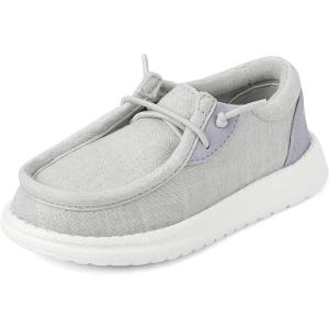 The Children’s Place Boys Baby Boys and Toddler Casual Slip on ShoesLoafer(Grey Canvas)