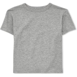The Children’s Place Boys’ Basic V Neck Short Sleeve Tee 2 Pack(Lt Grey Single)
