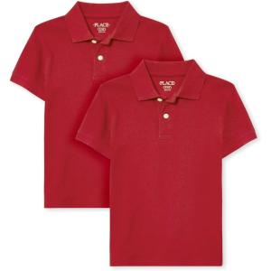 The Children’s Place Boys Multipack Short Sleeve Pique Polo(Classic Red)