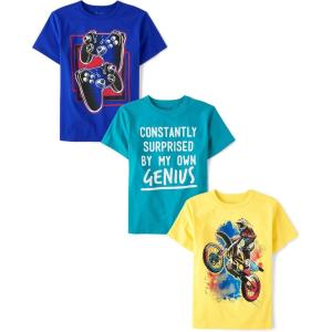 The Children’s Place Boys The Children’s Place Boys Short Sleeve Graphic T- Shirt 3-Pack(Controllers/Genius/Biker)