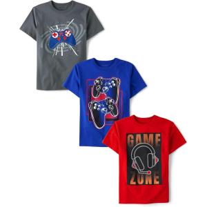 The Children’s Place Boys The Children’s Place Boys Short Sleeve Graphic T- Shirt 3-Pack(Game Zone/Controller/Controllers)