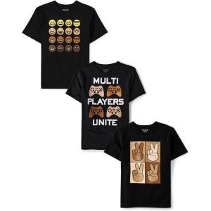 The Children’s Place Boys The Children’s Place Boys Short Sleeve Graphic T- Shirt 3-Pack(Multiplayer/Emojis/Peace)