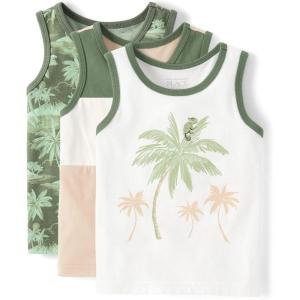 The Children’s Place Boys and Toddler Assorted Tank Top(Tropical 3-pack)