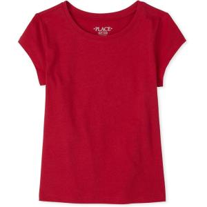 The Children’s Place Girls Basic Short Sleeve Layering Tee(Ruby Single)