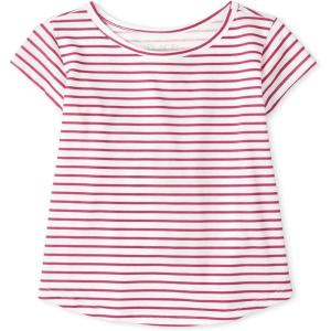 The Children’s Place Girls Basic Short Sleeve Layering Tee(Very Berry)