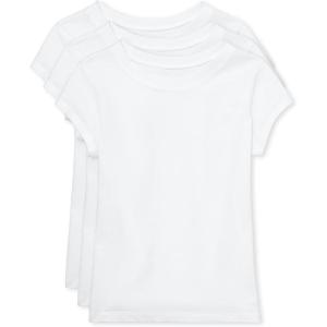The Children’s Place Girls Basic Short Sleeve Layering Tee(White 3-pack)