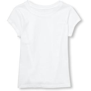 The Children’s Place Girls Basic Short Sleeve Layering Tee(White)