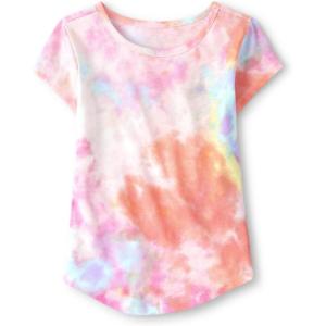 The Children’s Place Girls Short Sleeve High Low Tee(Pink Sea Salt)