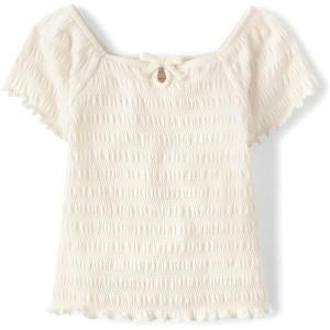 The Children’s Place Girls Smocked Short Sleeve Tops(Bunnys Tail Keyhole)