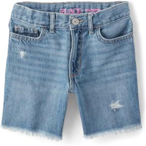 The Children’s Place Girls Twill Skimmer Shorts(Lea Distressed)