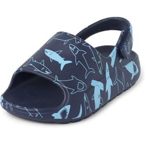 The Children’s Place boys Baby Boys and Toddler Everyday Slide Sandals With Backstrap(Blue Sharks)