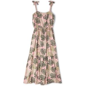 The Children’s Place girls Floral Smocked Babydoll Dress(Tropical Leaf)