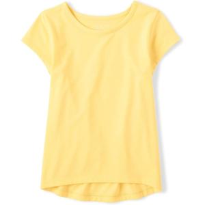 The Children’s Place girls Short Sleeve High Low Top(Sun Valley)
