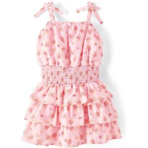 The Children’s Place,Short Sleeve Fashion Dress(Pink Floral)
