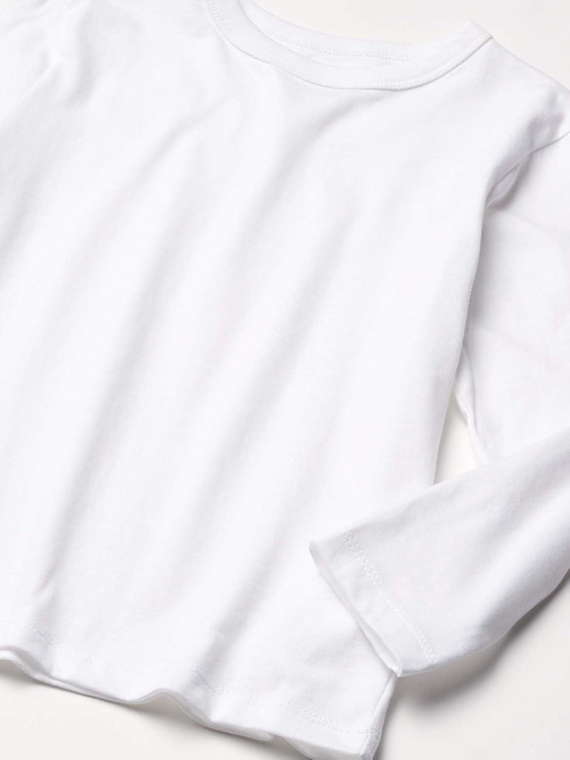 imageThe Childrens Place Boys Basic Layering Long Sleeve TeeWhite Single