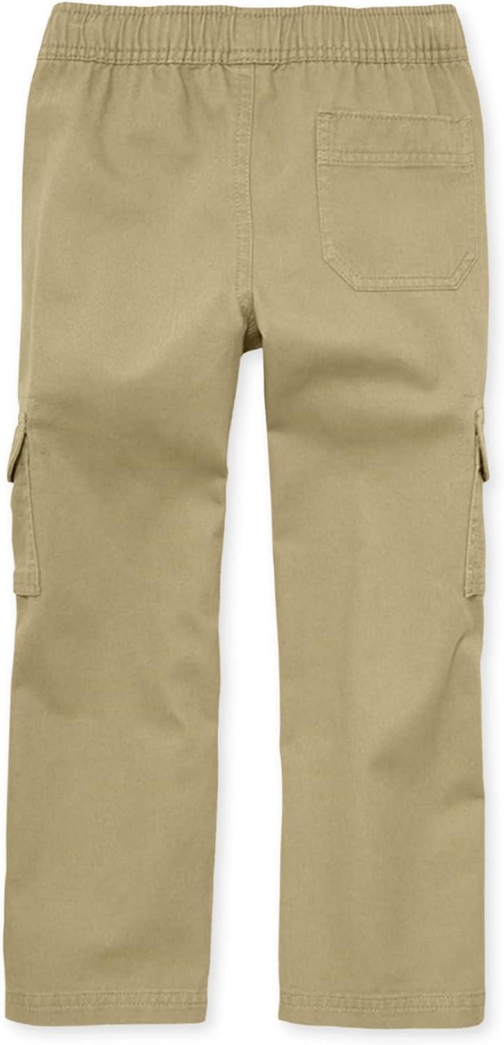 imageThe Childrens Place Boys Pull on Cargo Pants MultipacksFlaxNew NavyNight CamoOlive Camo 4 Pack