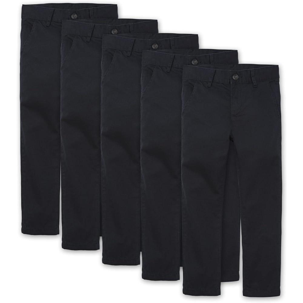 imageStretch Straight Chino PantsmultipacksNew Navy 5pack