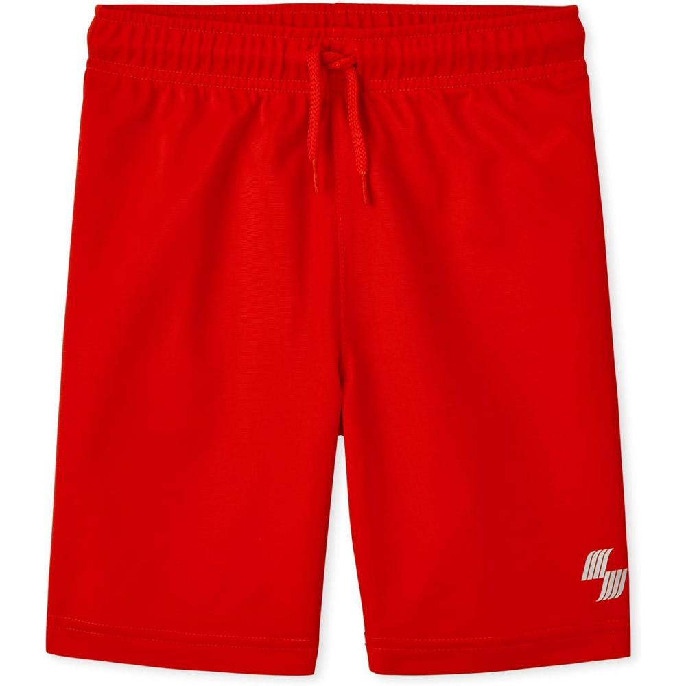 imageThe Childrens Place Boys Performance Basketball Shorts 2 PackRed