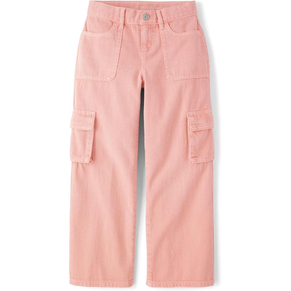 imageThe Childrens Place Girls Baggy JeansPink Kiss Cargo