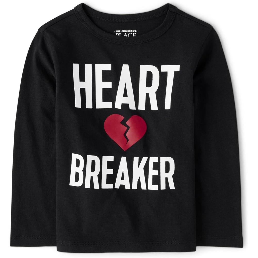 imageThe Childrens Place UnisexBaby and Toddler All HolidaysBirthdays Long Sleeve Graphic TShirtsHeartbreaker