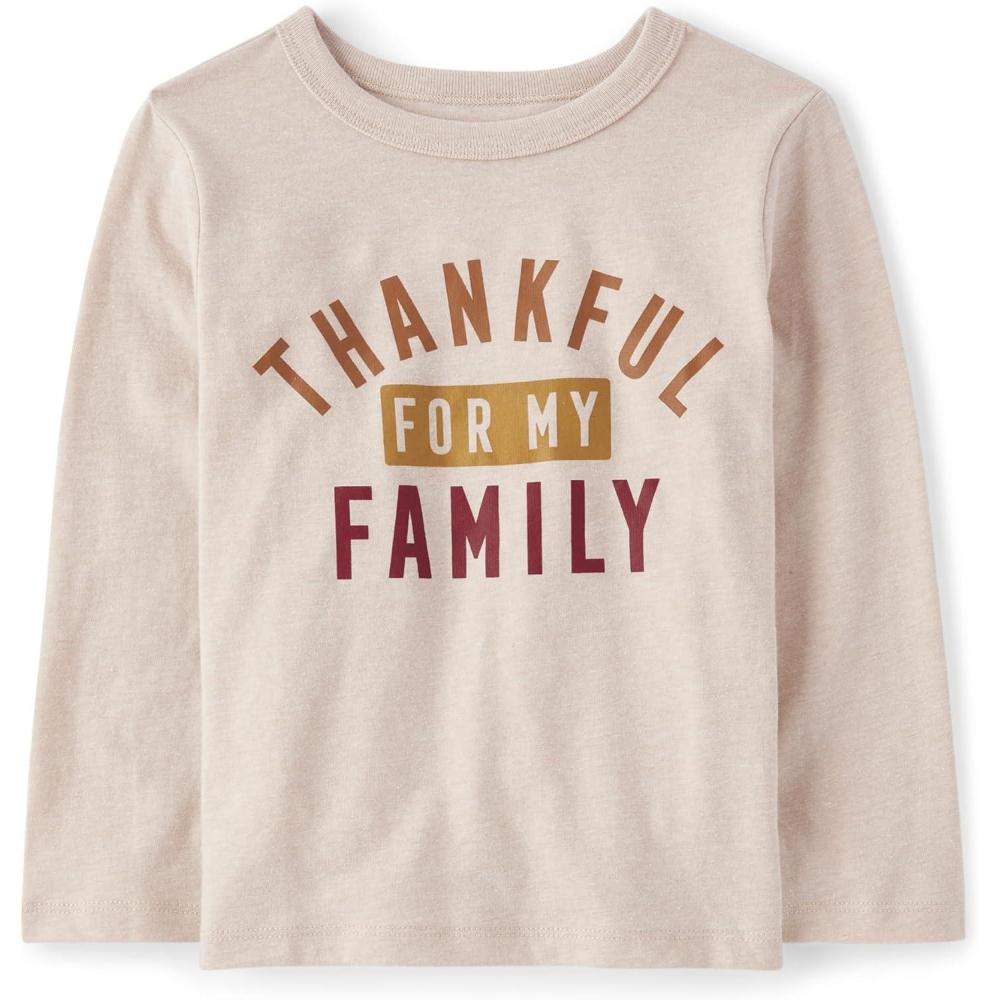 imageThe Childrens Place UnisexBaby and Toddler All HolidaysBirthdays Long Sleeve Graphic TShirtsThankful for My Family