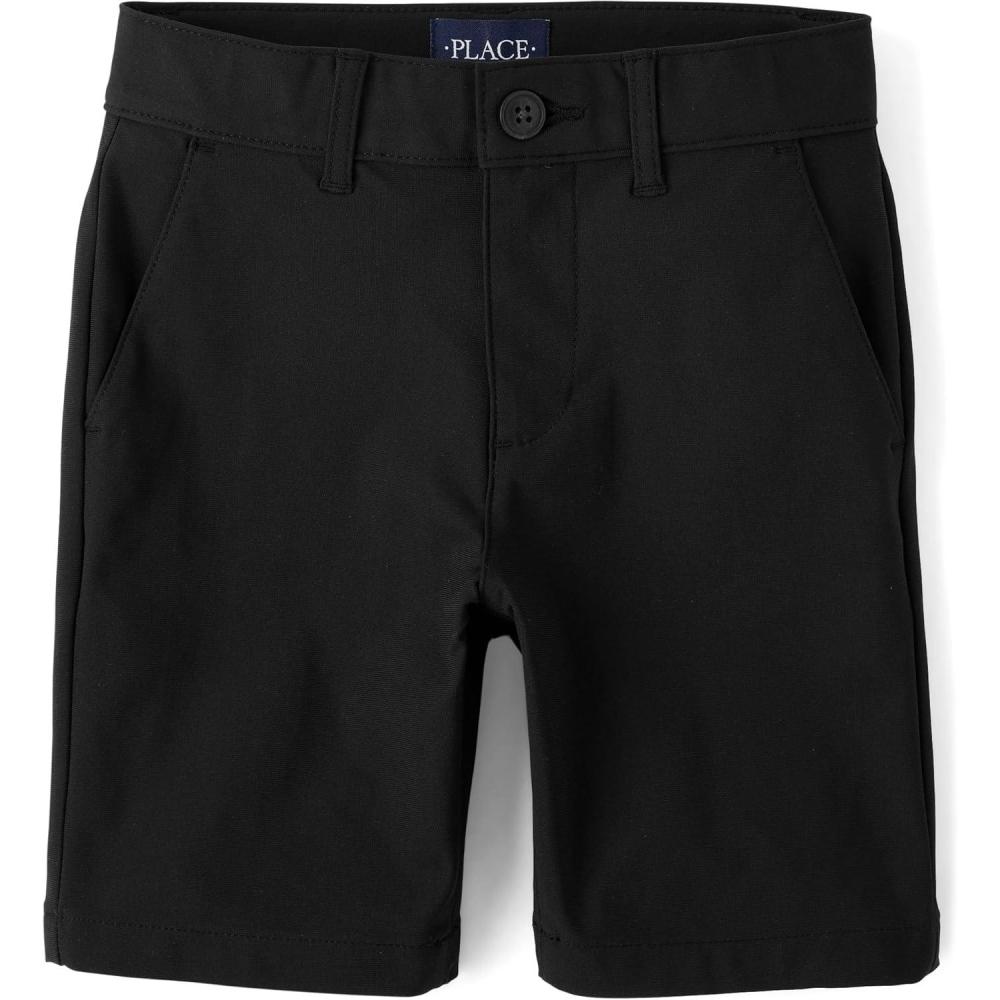 imageThe Childrens Place boys Quick Dry Chino ShortsBlack Single