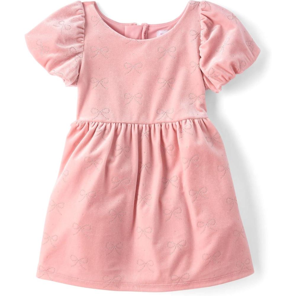 imageThe Childrens Placeand Toddler Short Sleeve Dressy DressLt Plum Glitter Bows