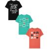 Assorted Everyday Short Sleeve Graphic T-Shirts,multipacks(Never Over/Ocean Arcade/Arcade 3-pack)