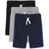French Terry Casual Shorts(Black/H Grey/Navy 3 Pack)
