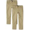 Stretch Straight Chino Pants,multipacks(Khaki 2-pack)