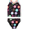 The Children’s Place Baby-Girls and Toddler 2 Piece Tankini Swimsuit(Black Doodle Icons)