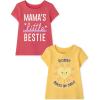 The Children’s Place Baby-Girls and Toddler Assorted Everyday Short Sleeve Graphic T-Shirts,multipacks(Mamas Little Bestie/Mommy Smile)