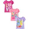 The Children’s Place Baby-Girls and Toddler Assorted Everyday Short Sleeve Graphic T-Shirts,multipacks(Purple Dinos/Pink Dinos/Love 3-pack)