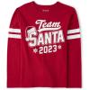 The Children’s Place Unisex-Baby and Toddler All Holidays,Birthdays Long Sleeve Graphic T-Shirts(Christmas Team Santa 2023)