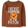 The Children’s Place Unisex-Baby and Toddler All Holidays,Birthdays Long Sleeve Graphic T-Shirts(Cutest Pumpkin in the Patch)