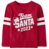 The Children’s Place Unisex-Baby and Toddler All Holidays,Birthdays Long Sleeve Graphic T-Shirts(Team Santa 2023)