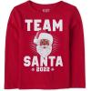 The Children’s Place Unisex-Baby and Toddler All Holidays,Birthdays Long Sleeve Graphic T-Shirts(Team Santa Face 2022)