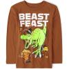 The Children’s Place Unisex-Baby and Toddler All Holidays,Birthdays Long Sleeve Graphic T-Shirts(Thanksgiving Beast Feast)