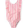 and Toddler One Piece Swimsuit(Pink Stripe)
