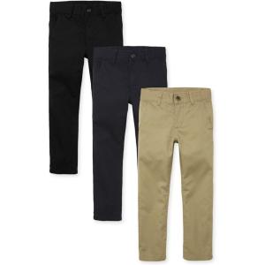 Stretch Straight Chino Pants,multipacks(Black/New Navy/Flax 3-pack)