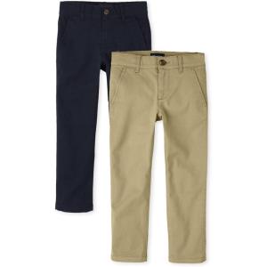 Stretch Straight Chino Pants,multipacks(Flax/New Navy 2-pack)