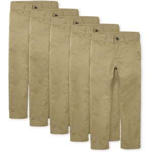 Stretch Straight Chino Pants,multipacks(Khaki 5-pack)
