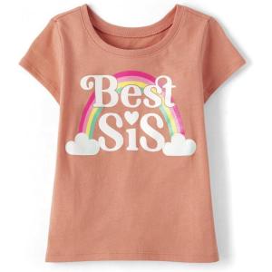 The Children’s Place Baby-Boys and Toddler School Days Short Sleeve Graphic T-Shirts,multipacks(Best Sis)